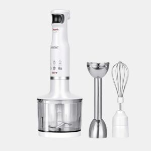 MPM MBL-28 Set de Varinha Picador Multiusos Batedor, Velocidade Ajustável, lâminas Aço Inox, 500, Branco