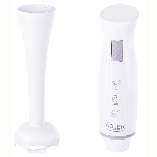 Adler AD4622 Varinha, Misturador Stand Destacável, Lâminas Aço Inoxidável, 300, Branco