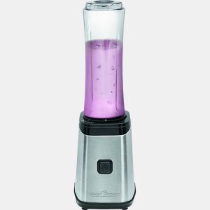 Proficook SM 1078 Liquidificador de vidro Smoothie Good To Go, 2 Garrafas Portátiles, 0,6 l, 250, Prata