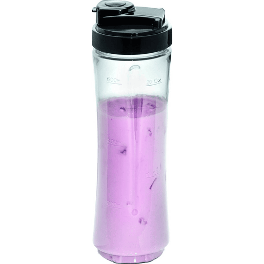 Proficook SM 1078 Liquidificador de vidro Smoothie Good To Go, 2 Garrafas Portátiles, 0,6 l, 250, Prata