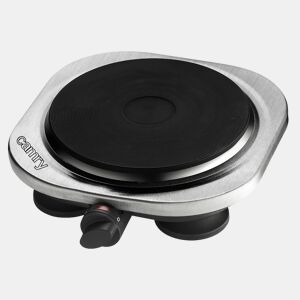 Camry CR 6510 Fogão Portátil Elétrico 1 Queimador 18,5 cm, Termostato Ajustável, Aço Inox, 1500, Prata