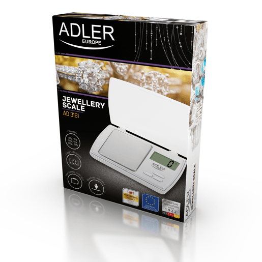 Adler AD 3161 Balança de Precisão Eléctrica (500-0,01 g) Balança Alimentos, Joalharia, Pequena, , Branco Adler AD 3161 Balança de Precisão Eléctrica (500-0,01 g) Balança Alimentos, Joalharia, Pequena, , Branco