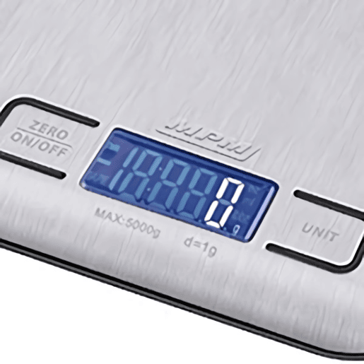 MPM MWK-02M Balança de Cozinha DigitalAço Inox, 5Kg Precisão 1g Função de Tara, , Prata