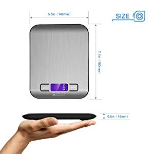 MPM MWK-02M Balança de Cozinha DigitalAço Inox, 5Kg Precisão 1g Função de Tara, , Prata