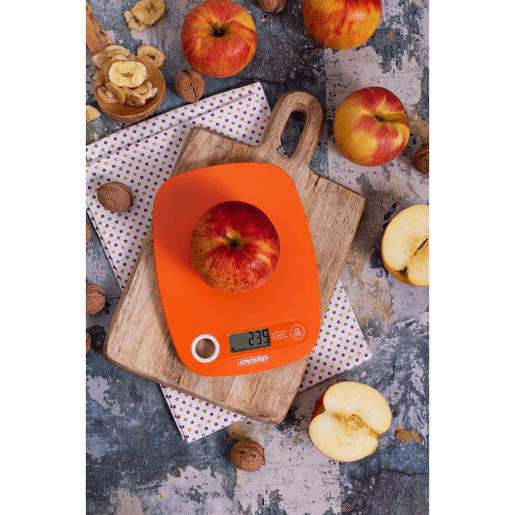 Mesko MS3159O Balança de Cozinha Digital, 5 kg, Ecrã LCD, Alta Precisão, Multifunções, , Laranja