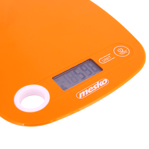 Mesko MS3159O Balança de Cozinha Digital, 5 kg, Ecrã LCD, Alta Precisão, Multifunções, , Laranja