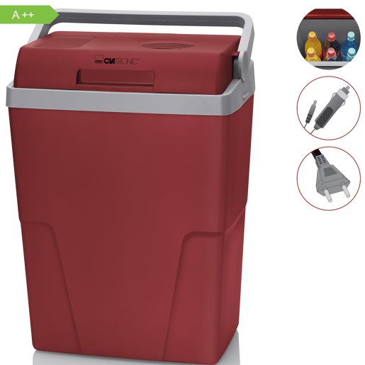Clatronic KB 3713 Geleira Eléctrica 25L Campismo Viagens 12V230V, 600 , Vermelho
