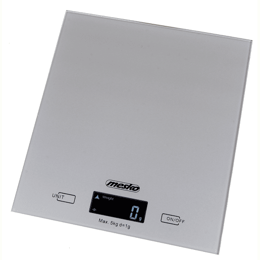 Mesko MS3145 Balança de Cozinha Digital até 5Kg Precisão 1g, Função de Tara, Visor LCD, , Cinza