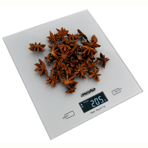 Mesko MS3145 Balança de Cozinha Digital até 5Kg Precisão 1g, Função de Tara, Visor LCD, , Cinza
