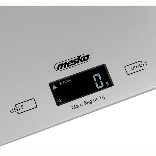 Mesko MS3145 Balança de Cozinha Digital até 5Kg Precisão 1g, Função de Tara, Visor LCD, , Cinza