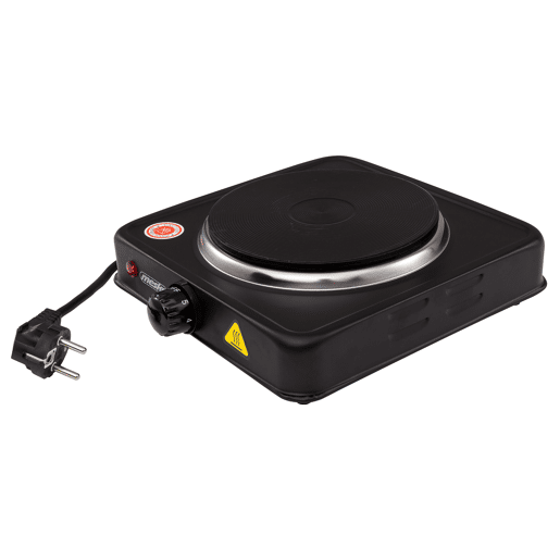 Mesko MS 6508 Fogão Portátil Elétrico 1 Queimador 15,4 cm, Termostato Ajustável, 1000, Preto