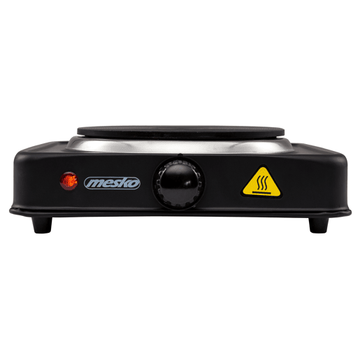 Mesko MS 6508 Fogão Portátil Elétrico 1 Queimador 15,4 cm, Termostato Ajustável, 1000, Preto