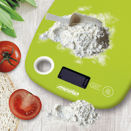 Mesko MS3159G Balança de cozinha digital, 5 kg, Ecrã LCD, Alta Precisão, Multifunções, , Verde
