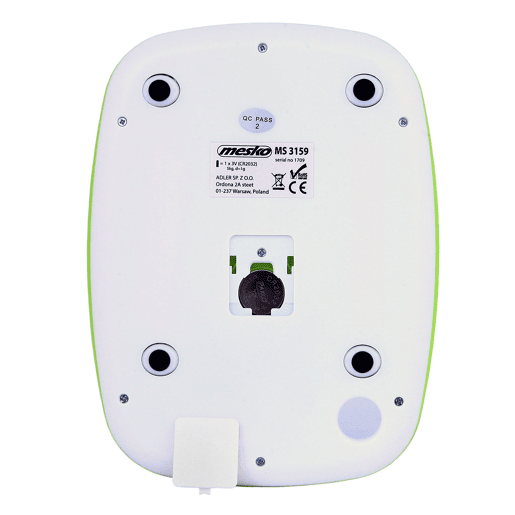 Mesko MS3159G Balança de cozinha digital, 5 kg, Ecrã LCD, Alta Precisão, Multifunções, , Verde