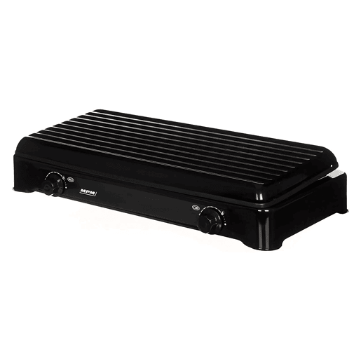 MPM KN-021KB Fogão a Gás Portátil para Camping, 2 Queimadores, Preto, , Preto MPM KN-021KB Fogão a Gás Portátil para Camping, 2 Queimadores, Preto, , Preto