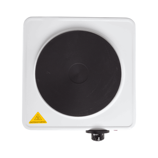 Adler AD6503 Fogão Portátil Elétrico 1 Queimador 18,5 cm, Termostato Ajustável, 1500, Branco