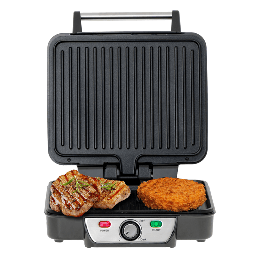 Mesko MS 3050 Grelhador de Contacto Grill de Mesa Abertura de 180°, Máquina de Sanduíches, Revestimento Antiaderente, 2500, Preto