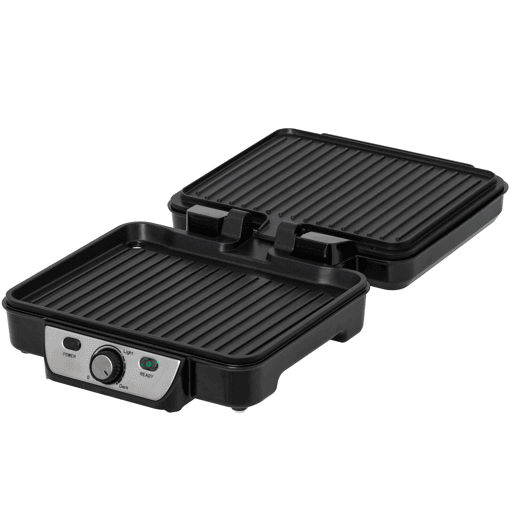 Mesko MS 3050 Grelhador de Contacto Grill de Mesa Abertura de 180°, Máquina de Sanduíches, Revestimento Antiaderente, 2500, Preto