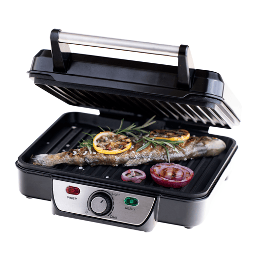 Mesko MS 3050 Grelhador de Contacto Grill de Mesa Abertura de 180°, Máquina de Sanduíches, Revestimento Antiaderente, 2500, Preto