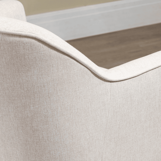 HOMCOM Poltrona Estilo Nórdico Poltrona para Sala de Estar Estofada em Linho com Pés de Madeira para Dormitório Escritório Estúdio Carga 120 kg 64,5x65x79,5 cm Creme