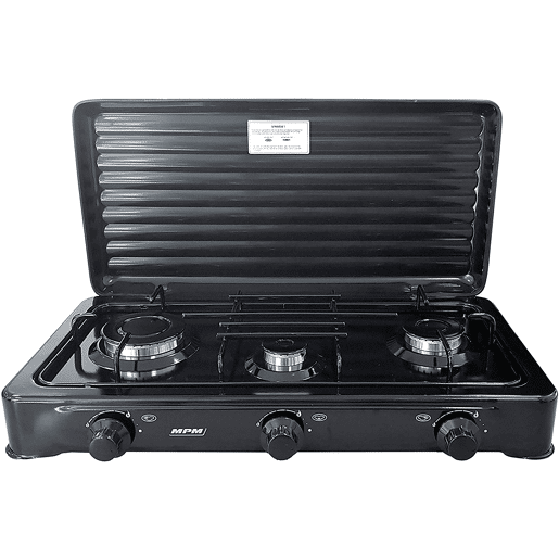 MPM KN-031KB Fogão a Gás Portátil para Camping, 3 Queimadores, Preto, , Preto MPM KN-031KB Fogão a Gás Portátil para Camping, 3 Queimadores, Preto, , Preto