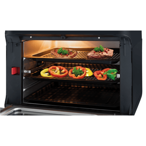 Clatronic FR 3747 Fritadeira de ar quente sem óleo, Capacidade 11 litros, Programas Digital 9, Forno de ar quente, Cuspo de frango, Batatas fritas, 1500W, 1500, Preto