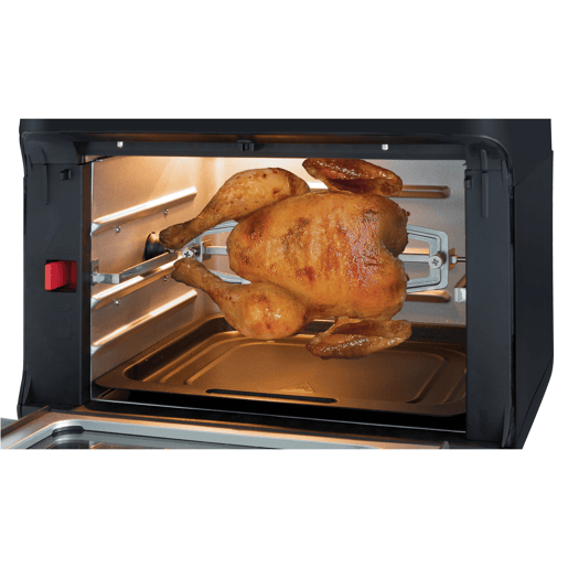 Clatronic FR 3747 Fritadeira de ar quente sem óleo, Capacidade 11 litros, Programas Digital 9, Forno de ar quente, Cuspo de frango, Batatas fritas, 1500W, 1500, Preto