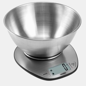 Mesko MS3152 Balança de Cozinha Digital com Tigela Removível, Inox, Alta Precisão, TARE, , Prata