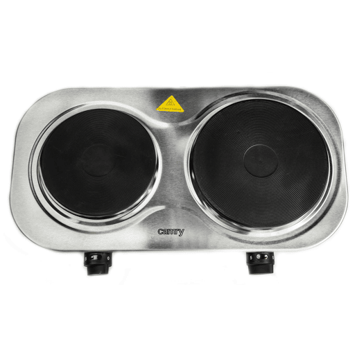 Camry CR6511 Fogão Eléctrico duplo, 2 Queimadores 18,5 cm e 15,5 cm, Regulador de Temperatura, 1500 W e 1000 W, 1500, Prata Camry CR6511 Fogão Eléctrico duplo, 2 Queimadores 18,5 cm e 15,5 cm, Regulador de Temperatura, 1500 W e 1000 W, 1500, Prata