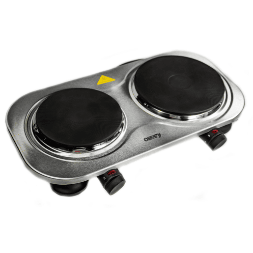 Camry CR6511 Fogão Eléctrico duplo, 2 Queimadores 18,5 cm e 15,5 cm, Regulador de Temperatura, 1500 W e 1000 W, 1500, Prata Camry CR6511 Fogão Eléctrico duplo, 2 Queimadores 18,5 cm e 15,5 cm, Regulador de Temperatura, 1500 W e 1000 W, 1500, Prata