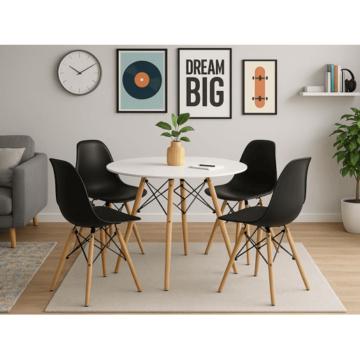 Cadeira Design Charles (Preto)