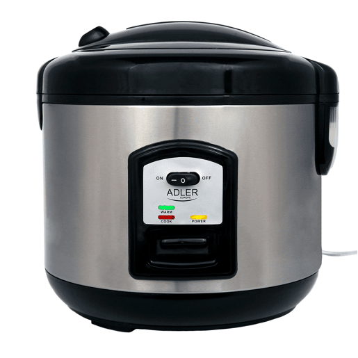 Adler AD6406 Arrozeira, Cozedor de Arroz, 1,5 L, Função Keep Warm, Desligamento Automático, 1000, Prata