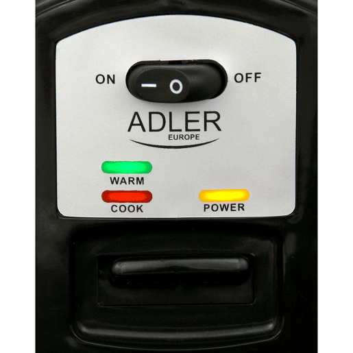 Adler AD6406 Arrozeira, Cozedor de Arroz, 1,5 L, Função Keep Warm, Desligamento Automático, 1000, Prata