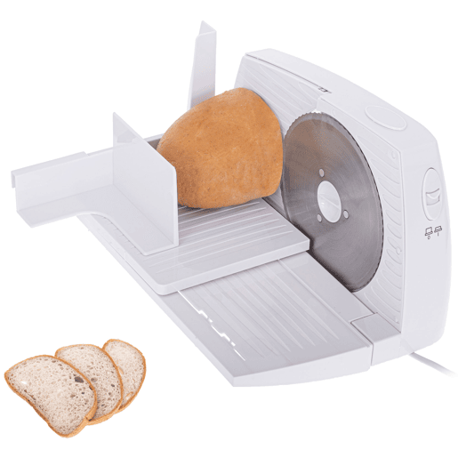 Adler AD4703 Fatiador Cortador en Fatia de Carnes e Pão, Espessura de Corte Ajustável 0 -15 mm, Roda Aço Inoxidável, 400, Branco Adler AD4703 Fatiador Cortador en Fatia de Carnes e Pão, Espessura de Corte Ajustável 0 -15 mm, Roda Aço Inoxidável, 400, Branco