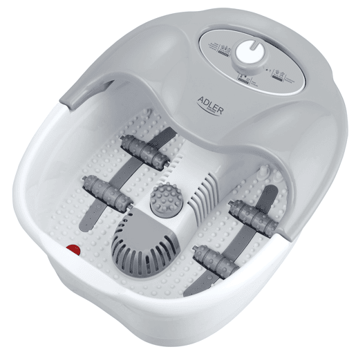 Adler AD 2167 Massajador de Pés, Massagem de Bolhas, Água Quente, Hipoalergénico, Infravermelho, 80 , Branco
