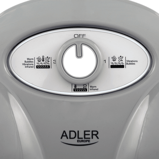Adler AD 2167 Massajador de Pés, Massagem de Bolhas, Água Quente, Hipoalergénico, Infravermelho, 80 , Branco