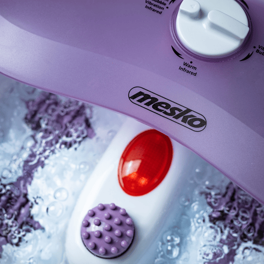 Mesko MS 2152 Massajador de Pés, Massagem de Bolhas, Água Quente, Hipoalergénico, Infravermelho, 70, Branco Violeta Mesko MS 2152 Massajador de Pés, Massagem de Bolhas, Água Quente, Hipoalergénico, Infravermelho, 70, Branco Violeta