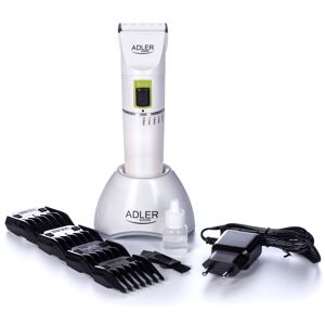 Adler AD2827 Aparador de Cabelo Eléctrico Barbeador Masculino, Cabeça de Titânio, Bateria  Cabo a Rede, 40 , Branco