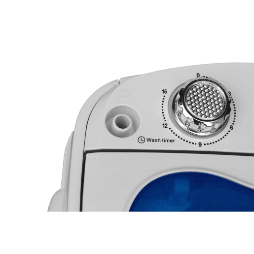 Adler AD8051 Máquina de lavar Roupa 3Kg Mini, 1Kg Centrifugada, Perfeita para Campismo, Caravanas e Autocaravanas, 150, Branco azul