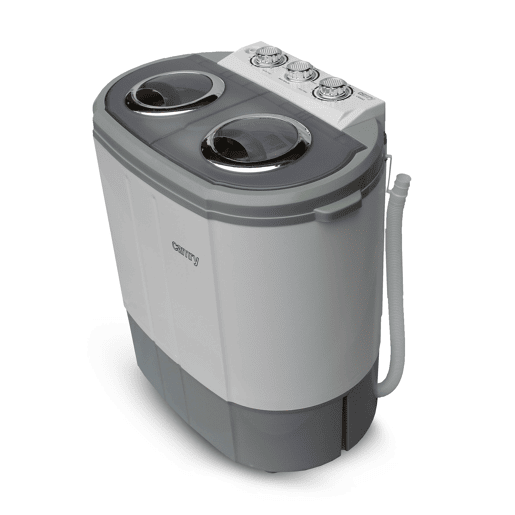 Camry CR 8052 Máquina de lavar Roupa 3Kg Mini, 1Kg Centrifugada, Perfeita para Campismo, caravanas e Autocaravanas, 190 , Cinza branco