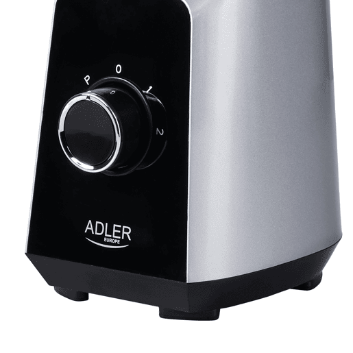 Adler AD4076 Liquidificador, Jarra de Vidro de 1,5 litros, 2 velocidades + Função de Pulso, 1000, Prata