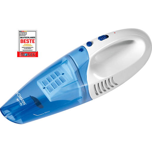 Bomann AKS 960 CB Aspirador de Mão sem Fio, Húmidos Secos, Recarregável, Sem saco Bateria, 1400 , Azul Bomann AKS 960 CB Aspirador de Mão sem Fio, Húmidos Secos, Recarregável, Sem saco Bateria, 1400 , Azul