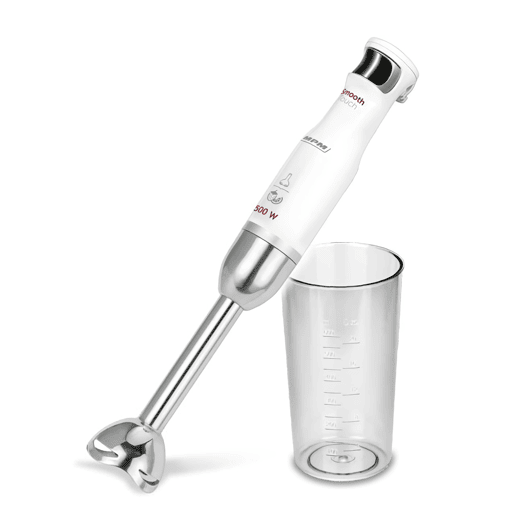 MPM MBL-27 Varinha, Velocidade Ajustável Smooth Touch, Pé de Aço Inoxidável Destacável, 500, Cinza branco