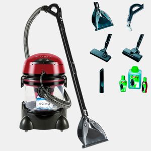MPM MOD-22 Lava Aspiradora Limpador de Estofos para Automóveis Alcatifa Vácuo Húmido e Seco, 2400, Vermelho