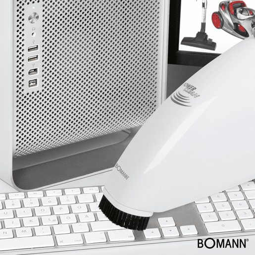 Bomann CB 967 Aspirador de Mão sem Fio, Recarregável, Sem saco, Bateria, Portátil, 1400 , Branco