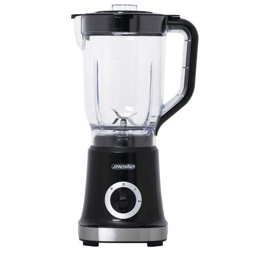 Mesko MS 4079 Liquidificador, Jarra 1,8 Litros Livre de BPA, Potência 1000W, 2 Velocidades + Função de Pulso, 4 Lâminas de Aço Inoxidável, 1000, Prata negra