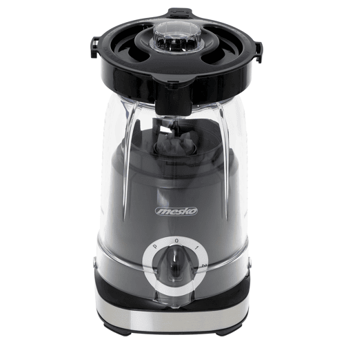 Mesko MS 4079 Liquidificador, Jarra 1,8 Litros Livre de BPA, Potência 1000W, 2 Velocidades + Função de Pulso, 4 Lâminas de Aço Inoxidável, 1000, Prata negra