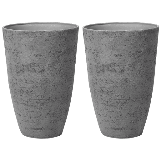 Conjunto de 2 vasos para plantas CAMIA 51 cm Cinzento