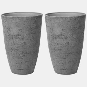 Conjunto de 2 vasos para plantas CAMIA 51 cm Cinzento