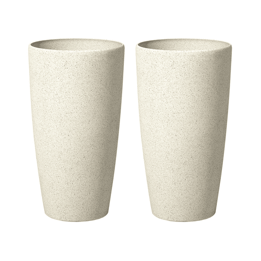 Conjunto de 2 vasos para plantas ABDERA 31 cm Creme claro